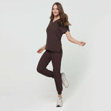 Spodnie medyczne joggery DARK CHOCOLATE - OUTLET