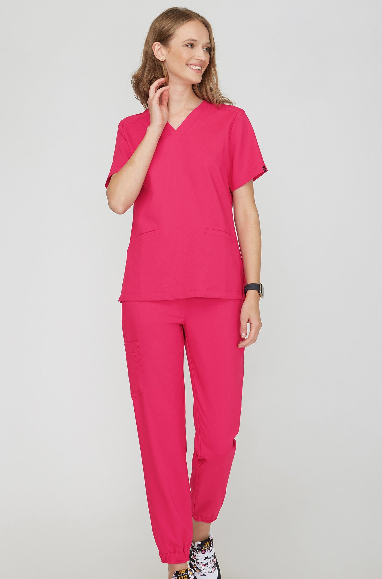 Pantaloni medicali jogger - FUCHSIA
