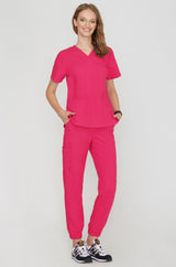 Pantaloni medicali jogger - FUCHSIA