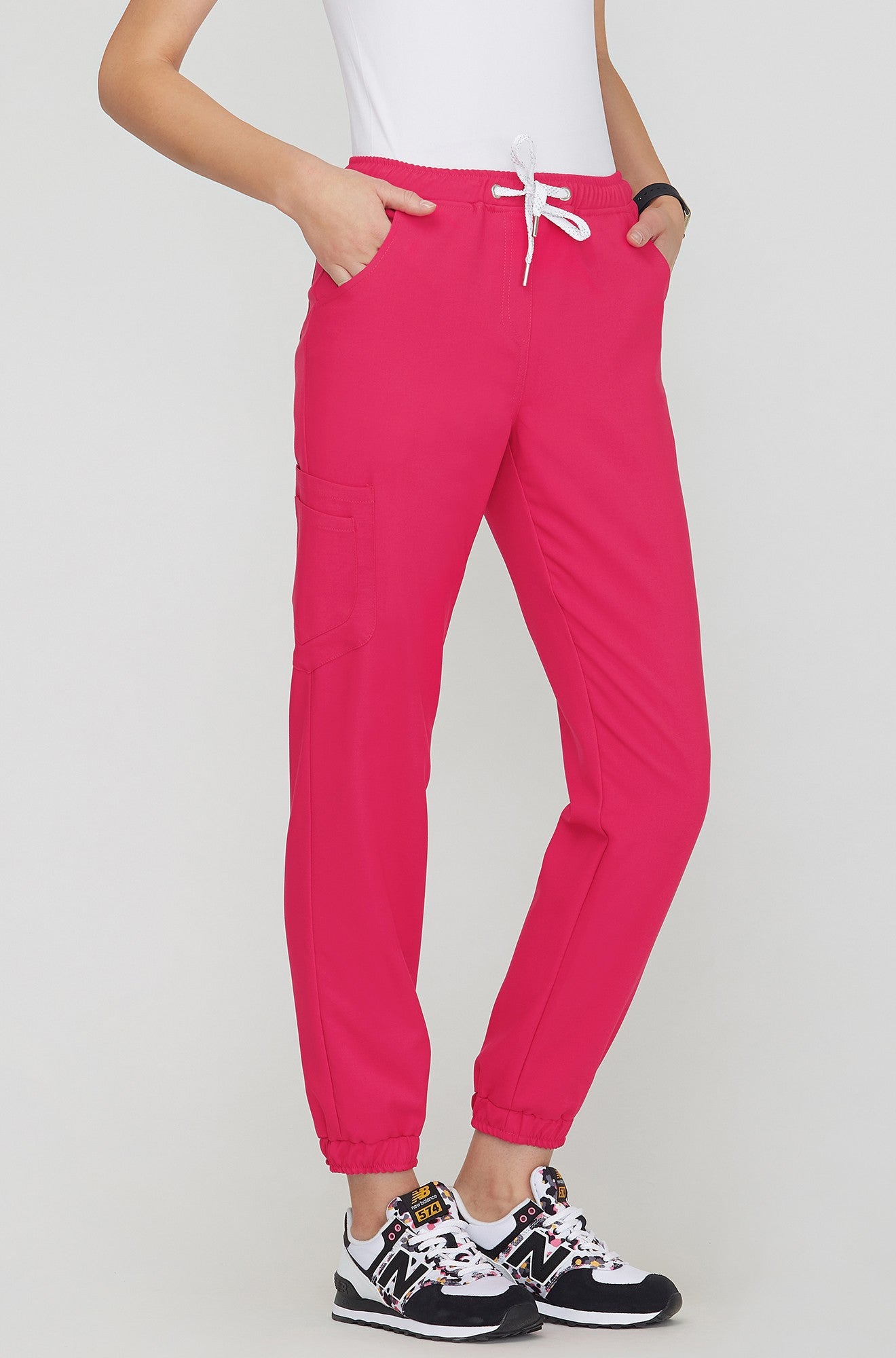 Pantaloni medicali jogger - FUCHSIA