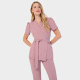 Zdravotnická halenka AMELIA s vázáním - BLOSSOM PINK