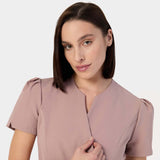 Halat scurt medical cu legătură AMELIA - DUSTY PINK