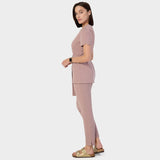 Halat scurt medical cu legătură AMELIA - DUSTY PINK