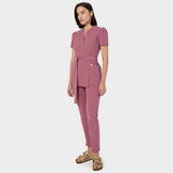 AMELIA tied medical apron - WILD ROSE 