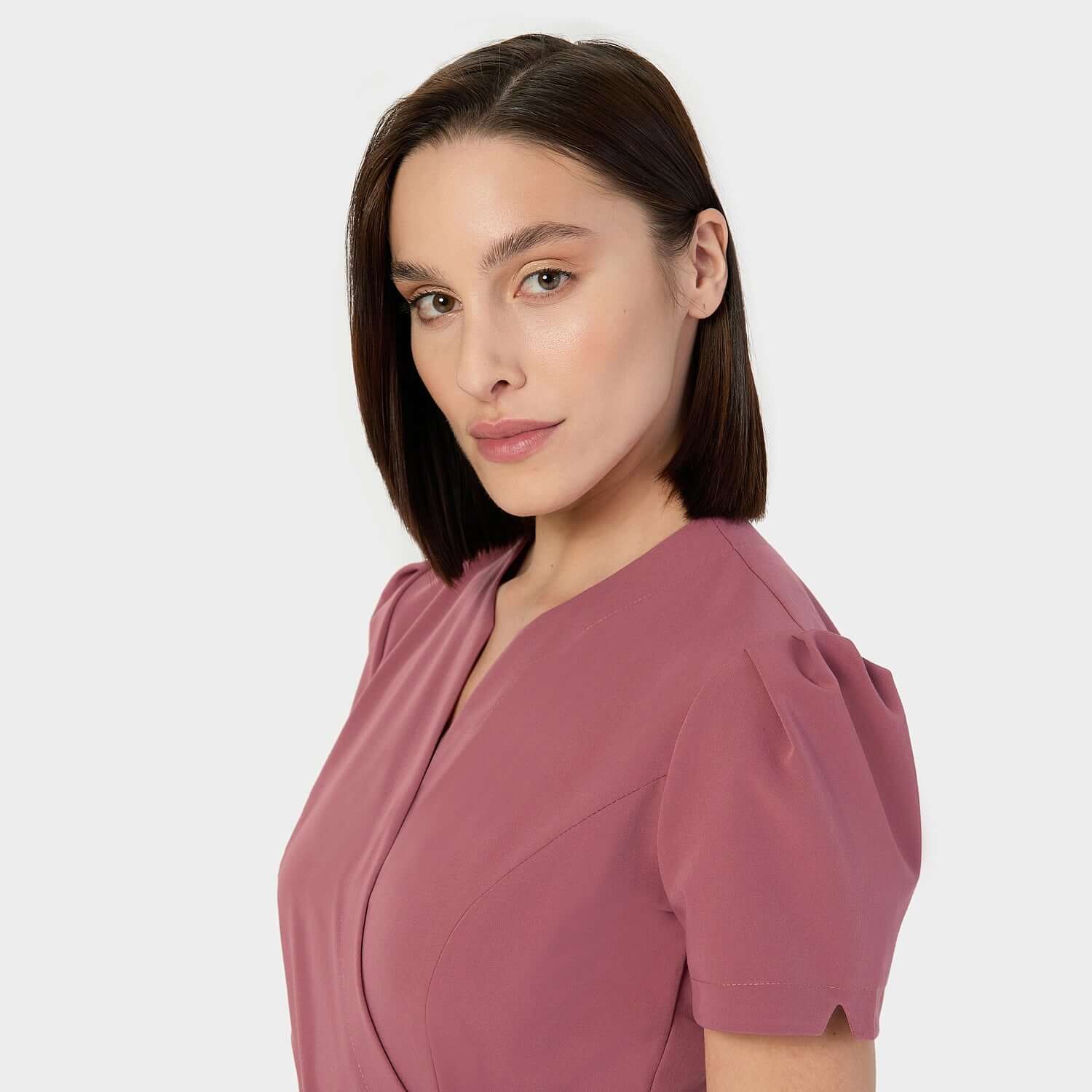 Halat scurt medical cu legătură AMELIA - WILD ROSE