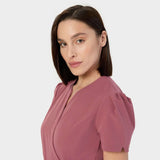 AMELIA tied medical apron - WILD ROSE 