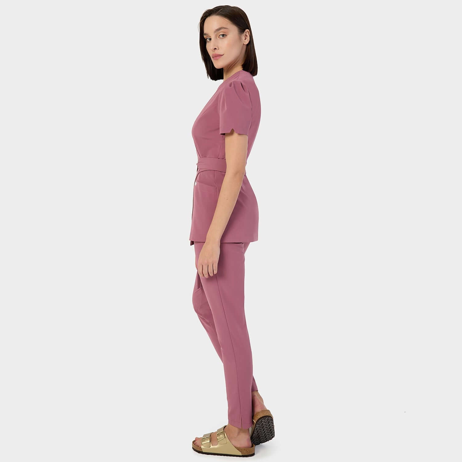 Halat scurt medical cu legătură AMELIA - WILD ROSE