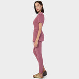 Halat scurt medical cu legătură AMELIA - WILD ROSE