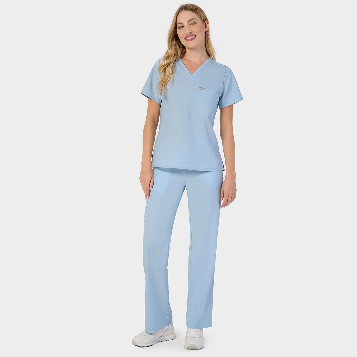 Dámské široké lékařské kalhoty - BABY BLUE
