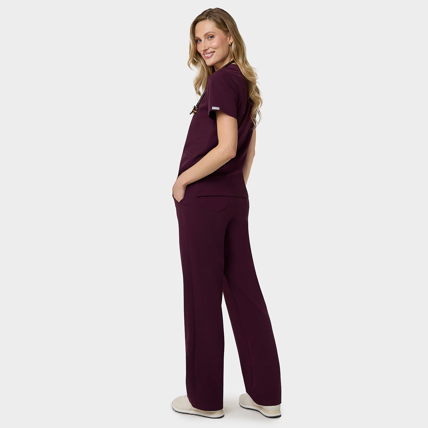 Zdravotnická halenka EMILY scrubs - BURGUNDY