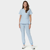 Bluză medicală EMILY scrubs - BABY BLUE