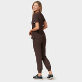 EMILY scrubs medical sweatshirt - DARK CHOCOLATE