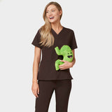 EMILY scrubs medical sweatshirt - DARK CHOCOLATE
