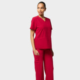 EMILY scrubs medical blouse - RED CHERRY