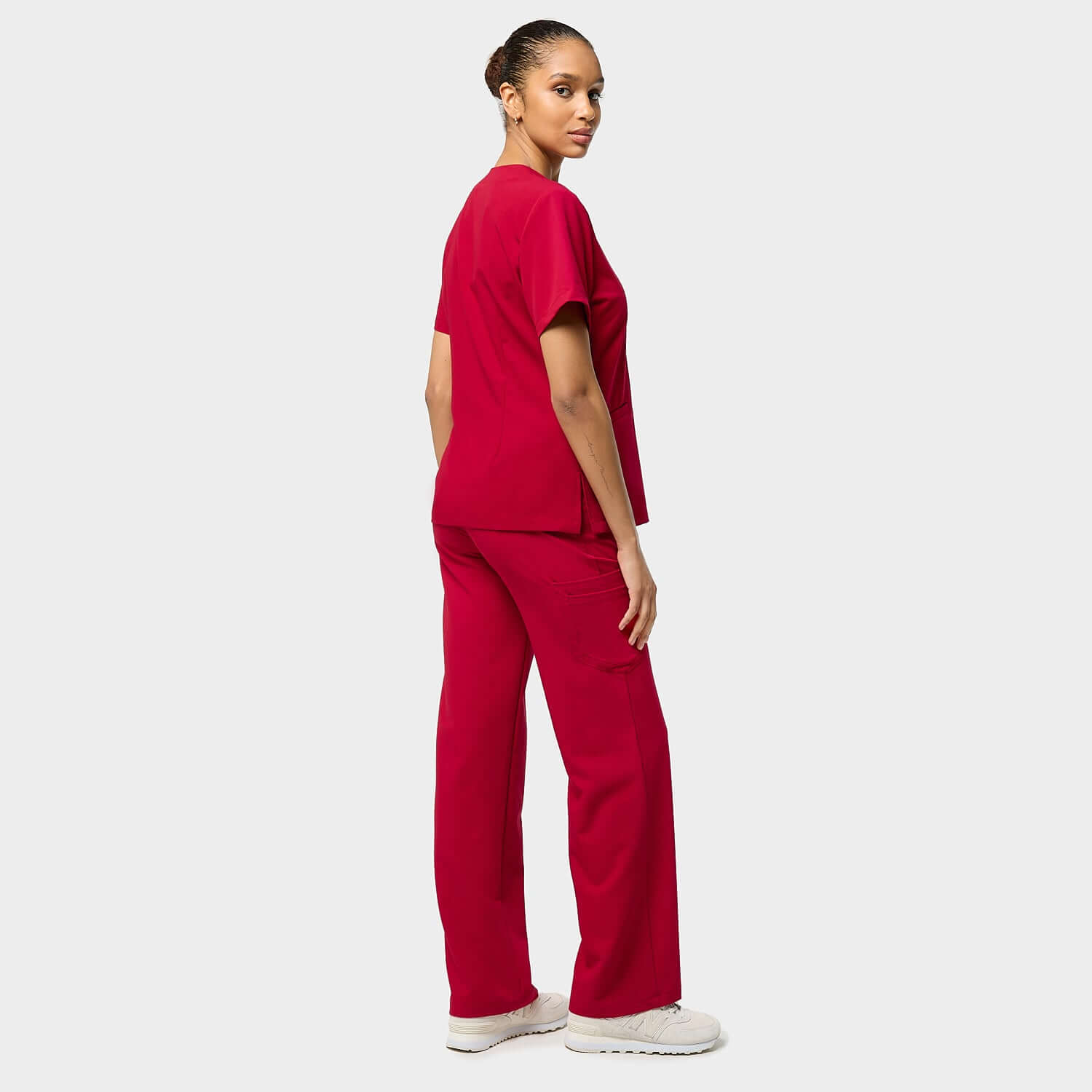 EMILY scrubs medical blouse - RED CHERRY