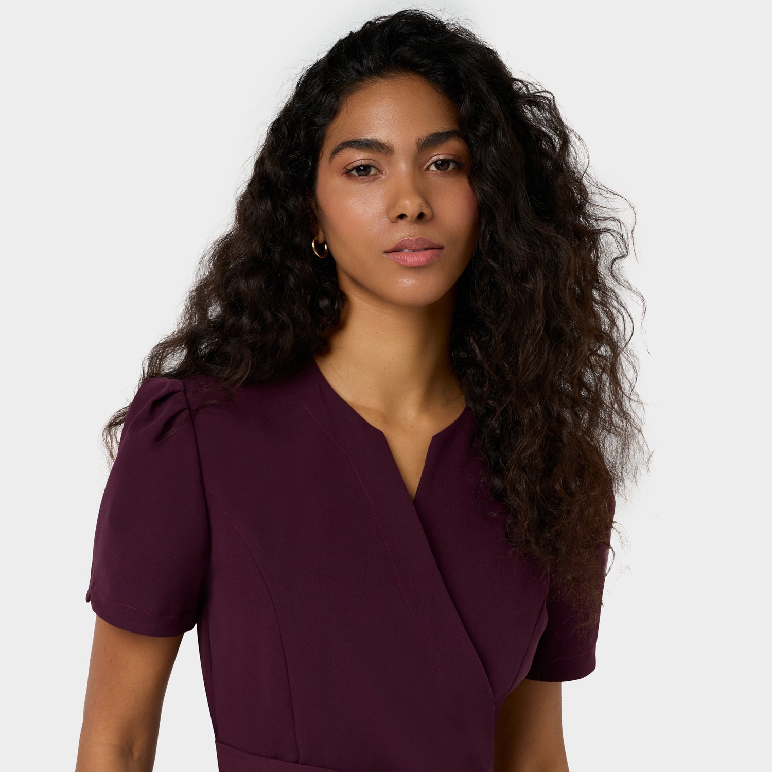 Halat scurt medical cu legătură AMELIA - BURGUNDY