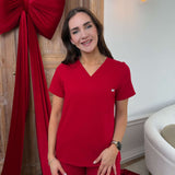 Zdravotnická halenka ARIA - RED CHERRY