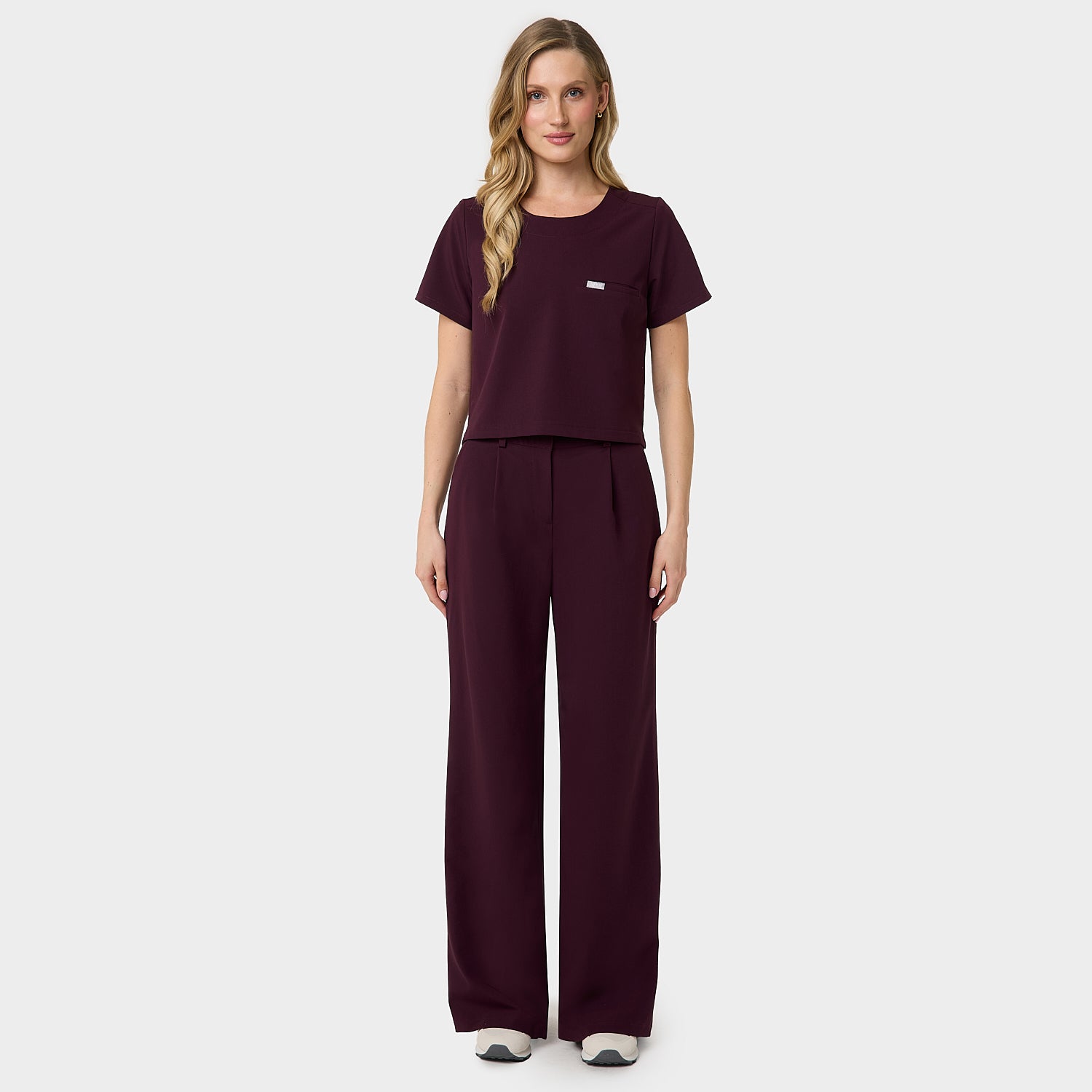GAJA women's medical blouse - BURGUNDY