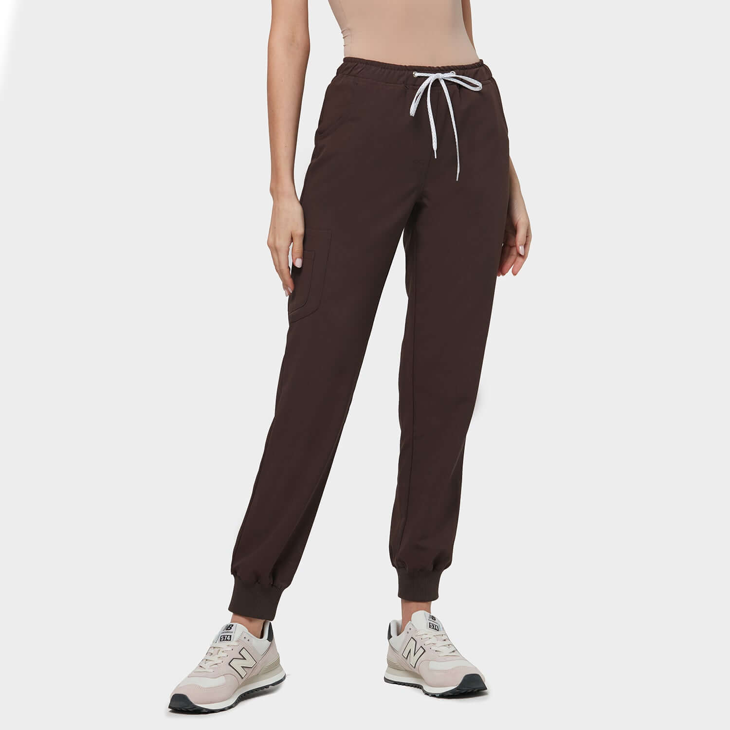 Spodnie medyczne joggery DARK CHOCOLATE - OUTLET