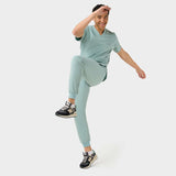 Bluză medicală pentru bărbați LOGAN - SAGE GREEN