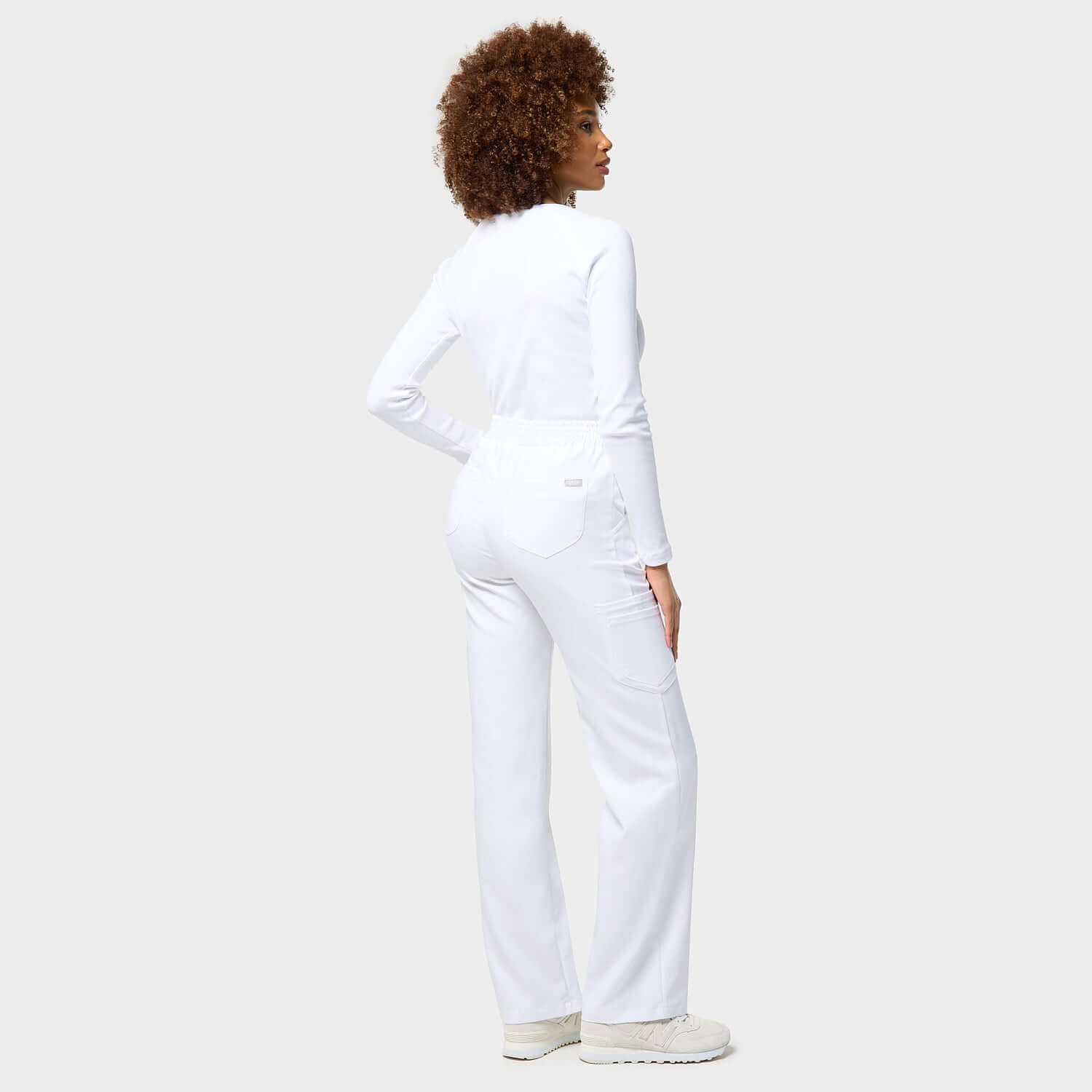 Longsleeve medyczny damski - WHITE