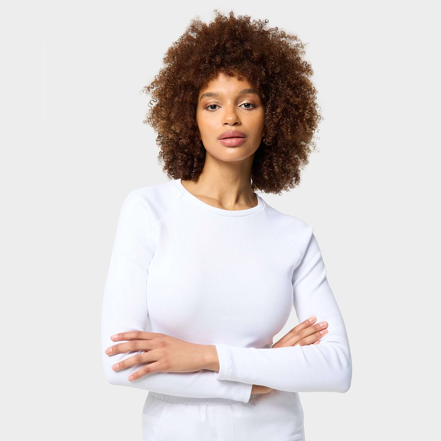 Longsleeve medyczny damski - WHITE