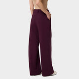 Spodnie medyczne damskie Aura Burgundy - wygodne i eleganckie do pracy - Vena Uniformy