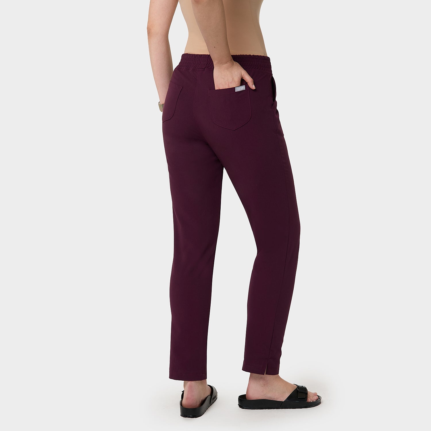 Pantaloni medicali pentru femei - BURGUNDY