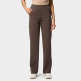 Women's wide medical trousers - MILK CHOCOLATE