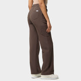 Women's wide medical trousers - MILK CHOCOLATE