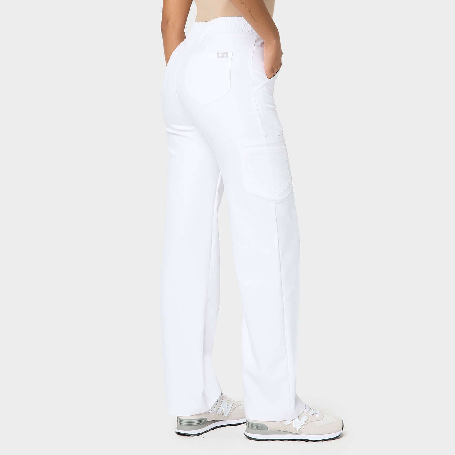 Women's wide medical trousers - WHITE