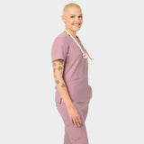 Bluză medicală EMILY scrubs - BLOSSOM PINK