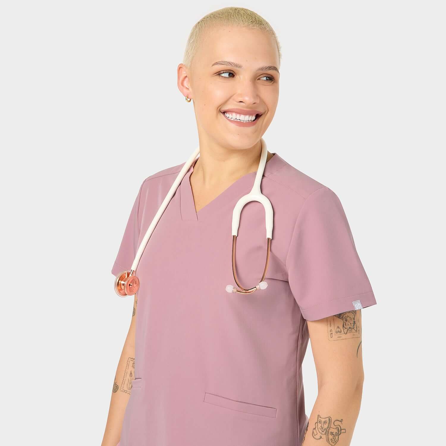 Bluză medicală EMILY scrubs - BLOSSOM PINK